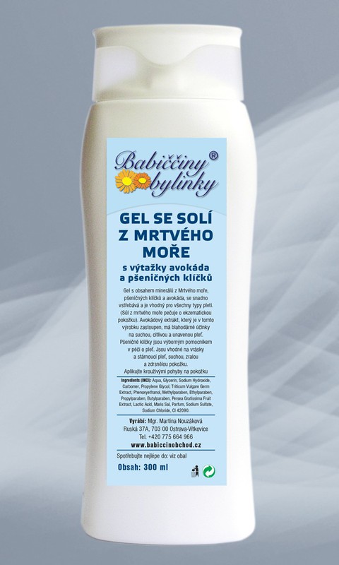 Babičkine Bylinky - Gél so soľou z mŕtveho mora s avokádom 300 ml