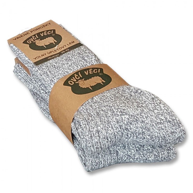 Výrobky z ovčej vlny - Ponožky z ovčej vlny Sibírky 425g