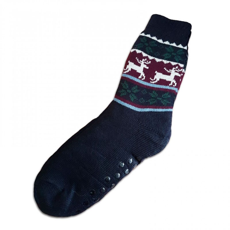 Výrobky z ovčej vlny - Spacie ponožky pánske tmavo modré