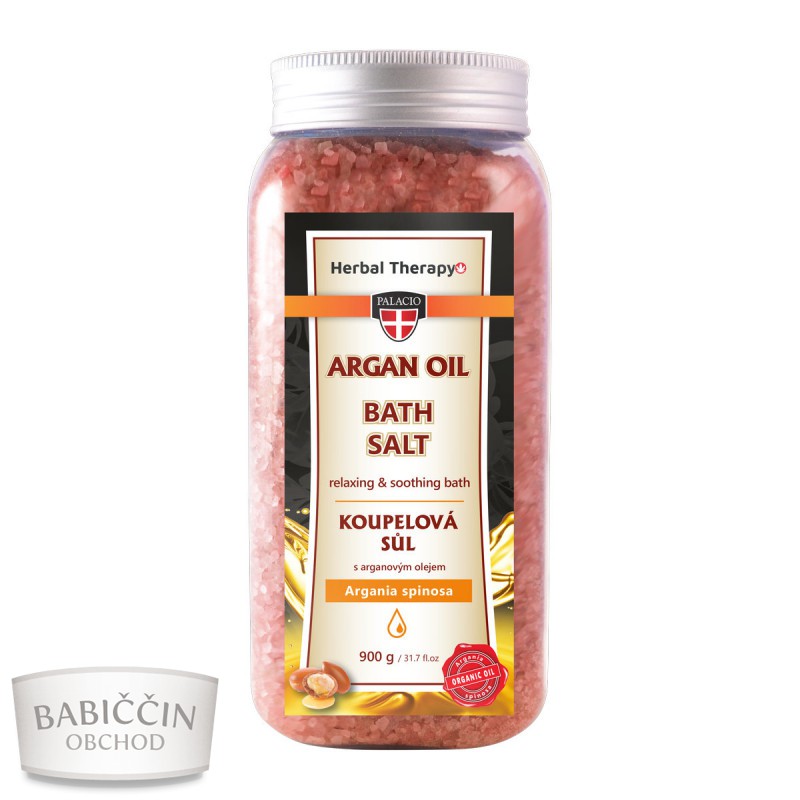 Bylinné krémy, soli a masti - Argan olej soľ do kúpeľa 900 g