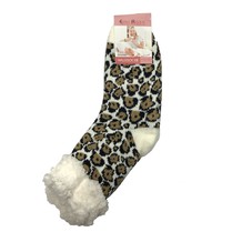 Spacie ponožky biely leopard